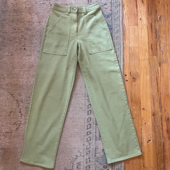 Aritzia Pants - Aritzia Wilfred Free Green Cotton Utility Pants 00